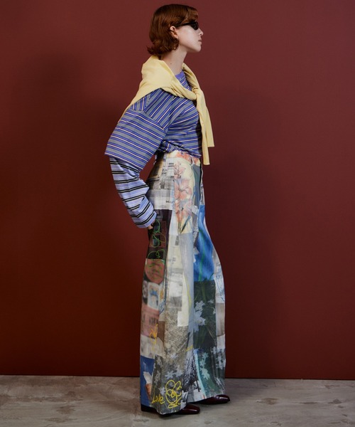 2026Autumn PRE-ORDER】Collage Drawing Pants/コラージュドローイング