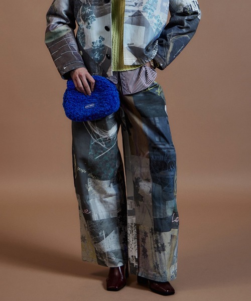 MAISON SPECIAL(メゾンスペシャル)の「【2026Autumn PRE-ORDER】Collage Drawing Pants/コラージュドローイングパンツ(その他パンツ・レディース・ブラック/マルチ・36/38)」の3枚目の写真