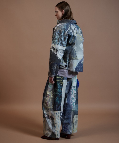MAISON SPECIAL(メゾンスペシャル)の「【2026Autumn PRE-ORDER】Collage Drawing Pants/コラージュドローイングパンツ(その他パンツ・レディース・ブラック/マルチ・36/38)」の11枚目の写真