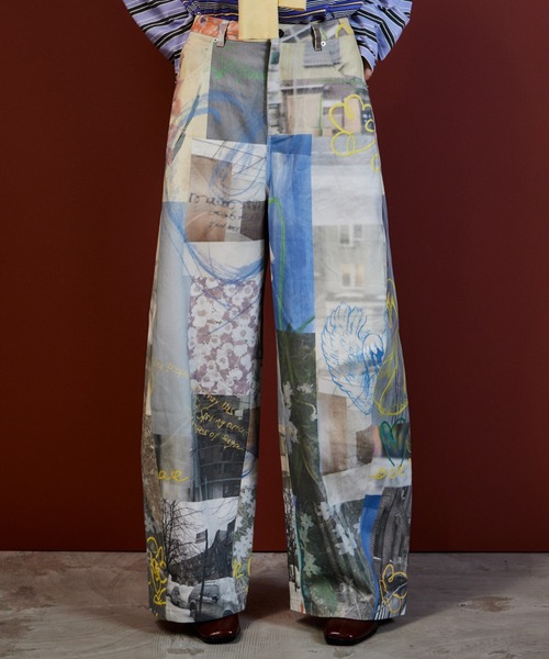MAISON SPECIAL(メゾンスペシャル)の「【2026Autumn PRE-ORDER】Collage Drawing Pants/コラージュドローイングパンツ(その他パンツ・レディース・ブラック/マルチ・36/38)」の6枚目の写真