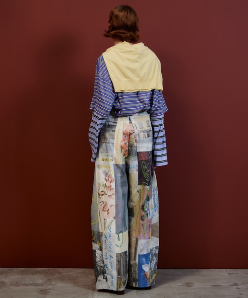 MAISON SPECIAL(メゾンスペシャル)の「【2026Autumn PRE-ORDER】Collage Drawing Pants/コラージュドローイングパンツ(その他パンツ・レディース・ブラック/マルチ・36/38)」の16枚目の写真