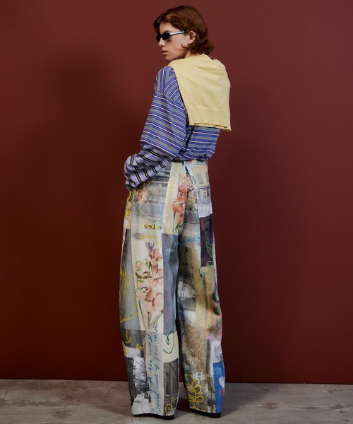 MAISON SPECIAL(メゾンスペシャル)の「【2026Autumn PRE-ORDER】Collage Drawing Pants/コラージュドローイングパンツ(その他パンツ・レディース・ブラック/マルチ・36/38)」の17枚目の写真