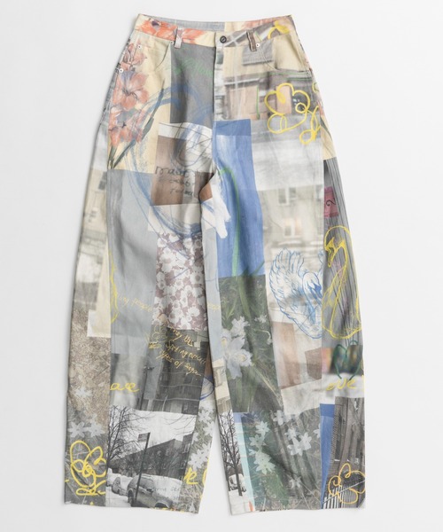 MAISON SPECIAL(メゾンスペシャル)の「【2026Autumn PRE-ORDER】Collage Drawing Pants/コラージュドローイングパンツ(その他パンツ・レディース・ブラック/マルチ・36/38)」の18枚目の写真