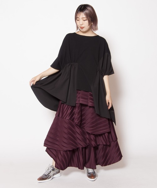 OSMOSIS(オズモーシス)の「ドロスト切替プルオーバー(Tシャツ/カットソー・レディース・ブラック/カーキ/ホワイト・ONE SIZE)」の19枚目の写真