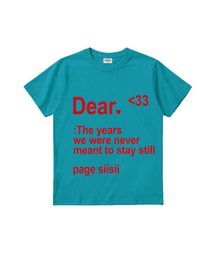 DEAR プリンティングスタンダードフィット半袖Tシャツアクアブルー