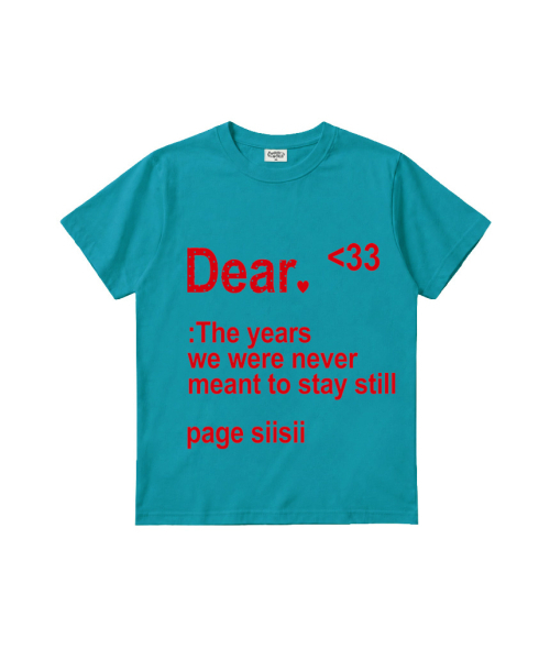 PAGESIISII(ページシシ)の「DEAR プリンティングスタンダードフィット半袖Tシャツアクアブルー(Tシャツ/カットソー・レディース・その他・MEDIUM)」の2枚目の写真