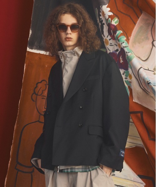 MAISON SPECIAL(メゾンスペシャル)の「《UNISEX》【Ermenegildo Zegna Fabric】Prime-Over Double-breasted Tailored Jacket/【エルメネジルド・ゼニア ファブリック】プライムオーバーダブルテーラドジャケット【MAISON SPECIAL/メゾンスペシャル】■セットアップ対応■(テーラードジャケット・メンズ・ブラック・2/1/0)」の1枚目の写真