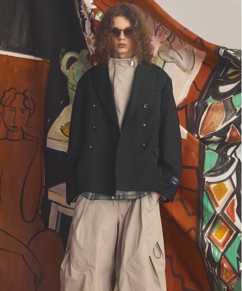 MAISON SPECIAL(メゾンスペシャル)の「《UNISEX》【Ermenegildo Zegna Fabric】Prime-Over Double-breasted Tailored Jacket/【エルメネジルド・ゼニア ファブリック】プライムオーバーダブルテーラドジャケット【MAISON SPECIAL/メゾンスペシャル】■セットアップ対応■(テーラードジャケット・メンズ・ブラック・2/1/0)」の2枚目の写真