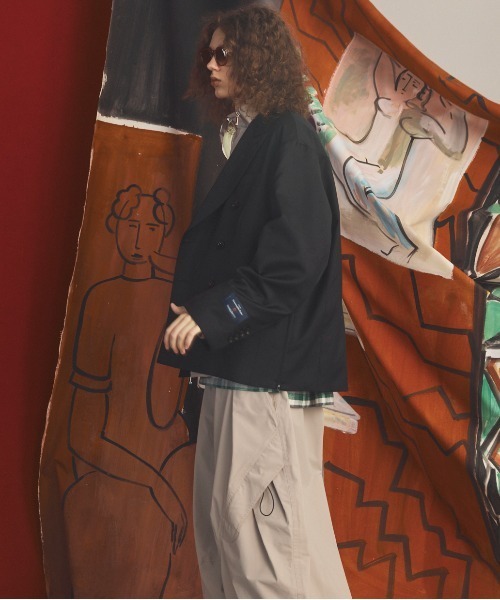 MAISON SPECIAL(メゾンスペシャル)の「《UNISEX》【Ermenegildo Zegna Fabric】Prime-Over Double-breasted Tailored Jacket/【エルメネジルド・ゼニア ファブリック】プライムオーバーダブルテーラドジャケット【MAISON SPECIAL/メゾンスペシャル】■セットアップ対応■(テーラードジャケット・メンズ・ブラック・2/1/0)」の3枚目の写真