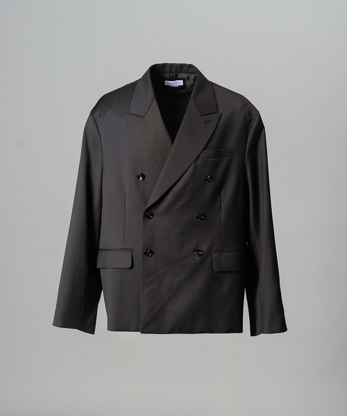 MAISON SPECIAL(メゾンスペシャル)の「《UNISEX》【Ermenegildo Zegna Fabric】Prime-Over Double-breasted Tailored Jacket/【エルメネジルド・ゼニア ファブリック】プライムオーバーダブルテーラドジャケット【MAISON SPECIAL/メゾンスペシャル】■セットアップ対応■(テーラードジャケット・メンズ・ブラック・2/1/0)」の6枚目の写真