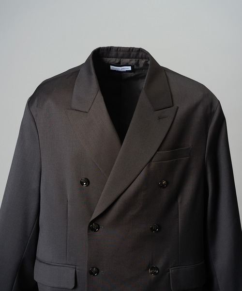 MAISON SPECIAL(メゾンスペシャル)の「《UNISEX》【Ermenegildo Zegna Fabric】Prime-Over Double-breasted Tailored Jacket/【エルメネジルド・ゼニア ファブリック】プライムオーバーダブルテーラドジャケット【MAISON SPECIAL/メゾンスペシャル】■セットアップ対応■(テーラードジャケット・メンズ・ブラック・2/1/0)」の9枚目の写真