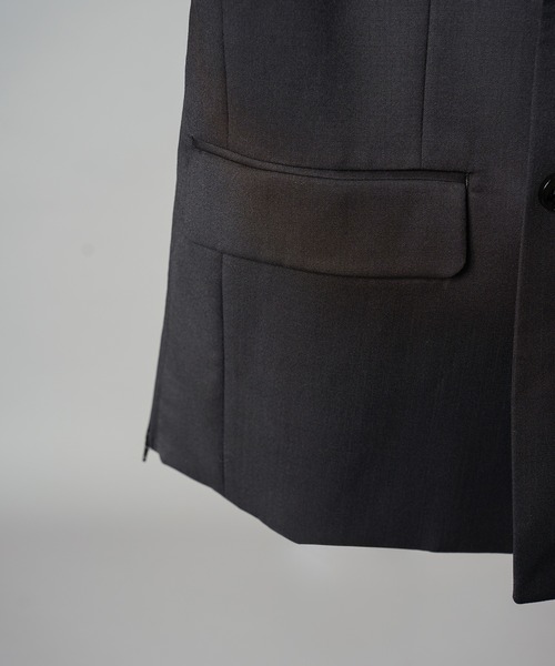 MAISON SPECIAL(メゾンスペシャル)の「《UNISEX》【Ermenegildo Zegna Fabric】Prime-Over Double-breasted Tailored Jacket/【エルメネジルド・ゼニア ファブリック】プライムオーバーダブルテーラドジャケット【MAISON SPECIAL/メゾンスペシャル】■セットアップ対応■(テーラードジャケット・メンズ・ブラック・2/1/0)」の10枚目の写真