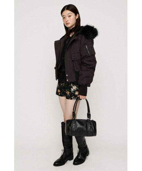 SLY(スライ)の「【WEB限定カラーあり】COMPACT N2-B FLIGHT JK コンパクトエヌツービーフライトジャケット 秋服 冬服(ブルゾン・レディース・カーキ/キャメル/ライトベージュ/ライトブラック・FREE)」の11枚目の写真