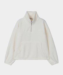 Soft Fluffy Half Zip-up (Ivory)