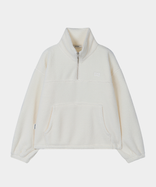 KISYNING(キシニング)の「Soft Fluffy Half Zip-up (Ivory)(ニット/セーター・レディース・その他・FREE)」の1枚目の写真