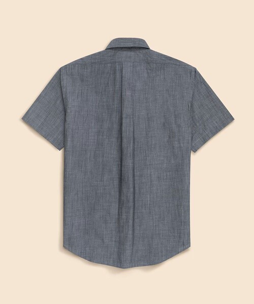 BROOKS BROTHERS(ブルックスブラザーズ)の「コットンシャンブレー GFロゴ ショートスリーブ プルオーバーシャツ(シャツ/ブラウス・メンズ・ブラック/ネイビー・MEDIUM/LARGE/SMALL)」の3枚目の写真