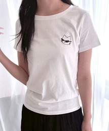 シンプルワンポイント手書きプリント半袖Ｔシャツ