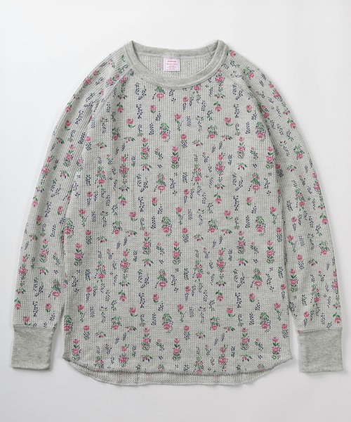 JEMORGAN(ジェーイーモーガン)の「【87】【JEMORGAN/ジェーイーモーガン】花柄 ワッフル クルーネック ロングスリーブ Tシャツ/レディース/ワンマイルウェア/リラックスウェア(Tシャツ/カットソー・レディース・ピンク系/レッド/ベージュ/グレー/ホワイト/ホワイト系/ピンク/ラベンダー/グレー系/ブルー系/ブルー/ブラック/ベージュ系・FREE)」の15枚目の写真