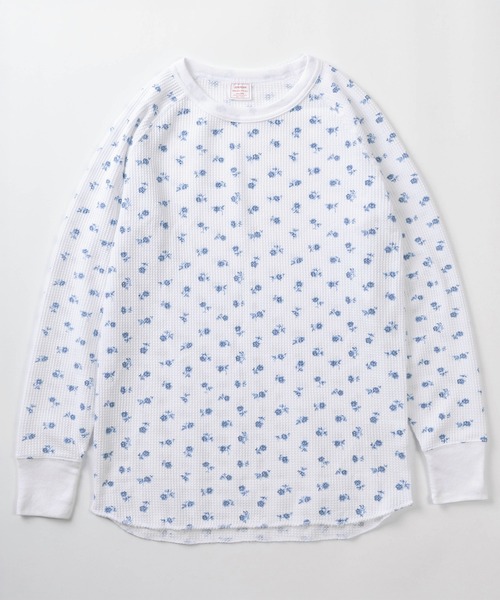 JEMORGAN(ジェーイーモーガン)の「【87】【JEMORGAN/ジェーイーモーガン】花柄 ワッフル クルーネック ロングスリーブ Tシャツ/レディース/ワンマイルウェア/リラックスウェア(Tシャツ/カットソー・レディース・ピンク系/レッド/ベージュ/グレー/ホワイト/ホワイト系/ピンク/ラベンダー/グレー系/ブルー系/ブルー/ブラック/ベージュ系・FREE)」の18枚目の写真