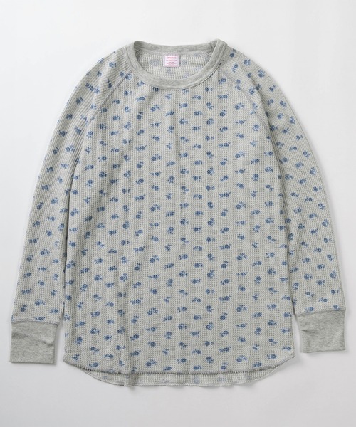 JEMORGAN(ジェーイーモーガン)の「【87】【JEMORGAN/ジェーイーモーガン】花柄 ワッフル クルーネック ロングスリーブ Tシャツ/レディース/ワンマイルウェア/リラックスウェア(Tシャツ/カットソー・レディース・ピンク系/レッド/ベージュ/グレー/ホワイト/ホワイト系/ピンク/ラベンダー/グレー系/ブルー系/ブルー/ブラック/ベージュ系・FREE)」の19枚目の写真