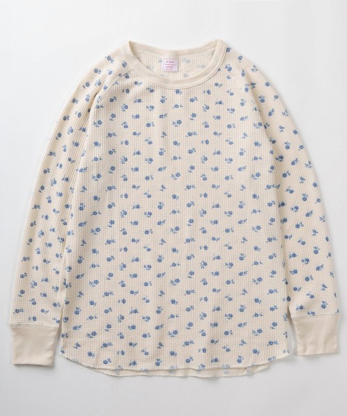 JEMORGAN(ジェーイーモーガン)の「【87】【JEMORGAN/ジェーイーモーガン】花柄 ワッフル クルーネック ロングスリーブ Tシャツ/レディース/ワンマイルウェア/リラックスウェア(Tシャツ/カットソー・レディース・ピンク系/レッド/ベージュ/グレー/ホワイト/ホワイト系/ピンク/ラベンダー/グレー系/ブルー系/ブルー/ブラック/ベージュ系・FREE)」の20枚目の写真