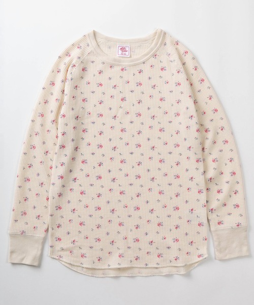 JEMORGAN(ジェーイーモーガン)の「【87】【JEMORGAN/ジェーイーモーガン】花柄 ワッフル クルーネック ロングスリーブ Tシャツ/レディース/ワンマイルウェア/リラックスウェア(Tシャツ/カットソー・レディース・ピンク系/レッド/ベージュ/グレー/ホワイト/ホワイト系/ピンク/ラベンダー/グレー系/ブルー系/ブルー/ブラック/ベージュ系・FREE)」の22枚目の写真