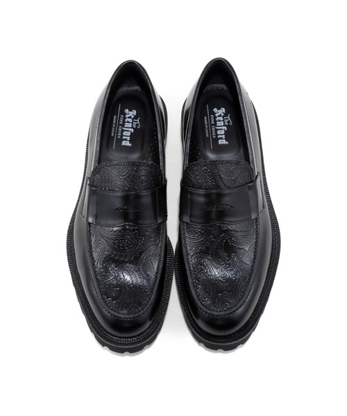 The Kenford Fineshoes（ケンフォードファインシューズ）の「NEW CLASSIC COIN LOAFERS　BLACK BLACK PAISLEY（ローファー・メンズ・ブラック・27/26.5/26/25.5/25）」の5枚目の写真