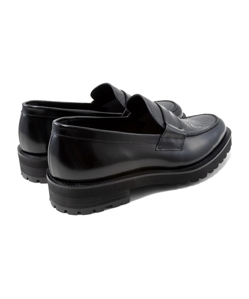 The Kenford Fineshoes（ケンフォードファインシューズ）の「NEW CLASSIC COIN LOAFERS　BLACK BLACK PAISLEY（ローファー・メンズ・ブラック・27/26.5/26/25.5/25）」の7枚目の写真