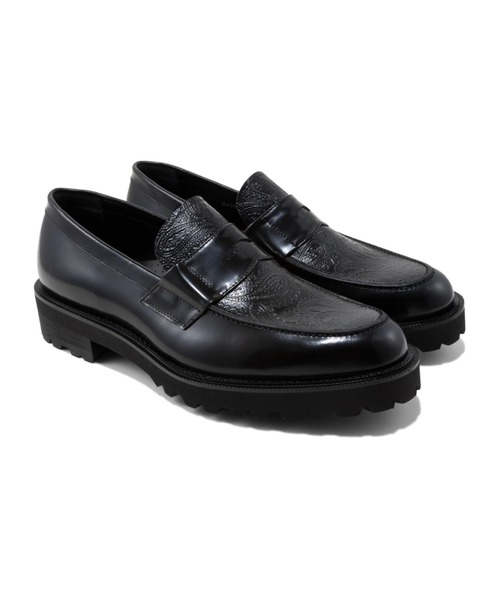 The Kenford Fineshoes（ケンフォードファインシューズ）の「NEW CLASSIC COIN LOAFERS　BLACK BLACK PAISLEY（ローファー・メンズ・ブラック・27/26.5/26/25.5/25）」の3枚目の写真