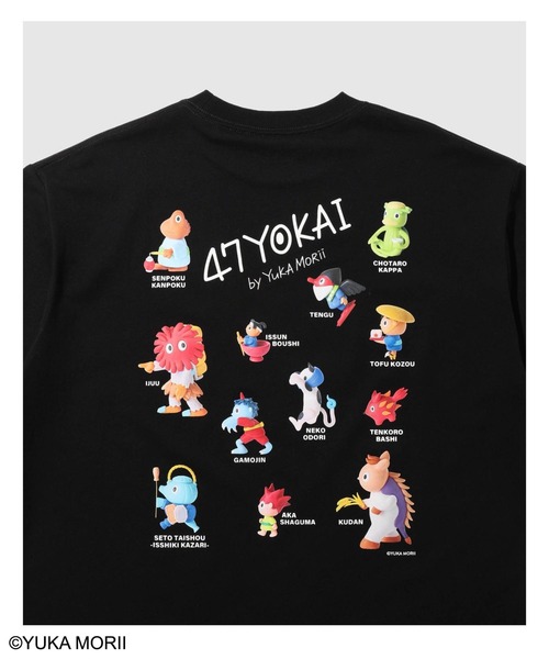 Mac-House（マックハウス）の「【47YOKAI /47ようかい】YOKAIいっぱいTシャツ（Tシャツ/カットソー・メンズ・ホワイト/ブラック・S/M/L）」の6枚目の写真