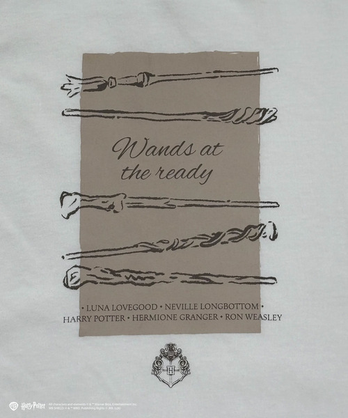 my twilight（マイトワイライト）の「【Harry Potter】魔法の杖 プリント Tシャツ（Tシャツ/カットソー・レディース・オフホワイト・FREE）」の2枚目の写真