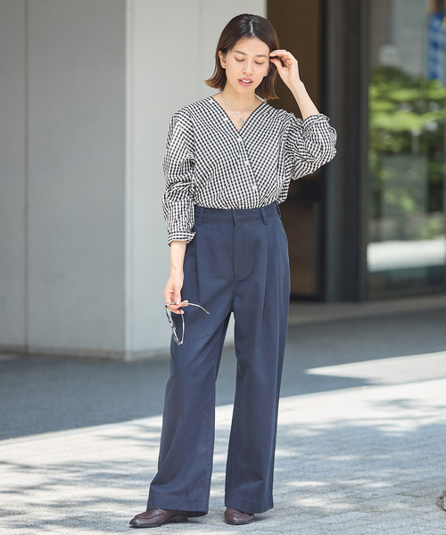 IENA(イエナ)の「《新色/追加》MA/RE/マレ カシュクールシャツ SIGNITURE SH(シャツ/ブラウス・レディース・ブルー/ブラック・FREE)」の9枚目の写真