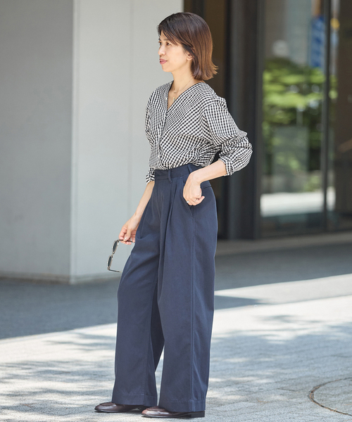 IENA(イエナ)の「《新色/追加》MA/RE/マレ カシュクールシャツ SIGNITURE SH(シャツ/ブラウス・レディース・ブルー/ブラック・FREE)」の10枚目の写真
