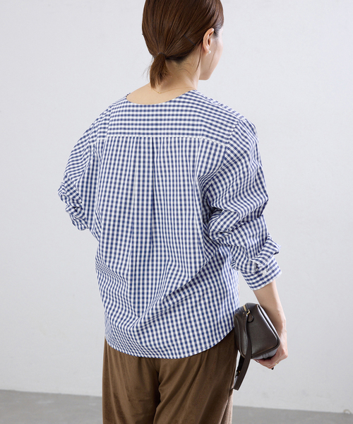 IENA(イエナ)の「《新色/追加》MA/RE/マレ カシュクールシャツ SIGNITURE SH(シャツ/ブラウス・レディース・ブルー/ブラック・FREE)」の14枚目の写真