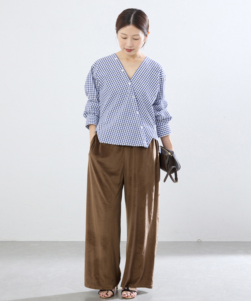 IENA(イエナ)の「《新色/追加》MA/RE/マレ カシュクールシャツ SIGNITURE SH(シャツ/ブラウス・レディース・ブルー/ブラック・FREE)」の16枚目の写真