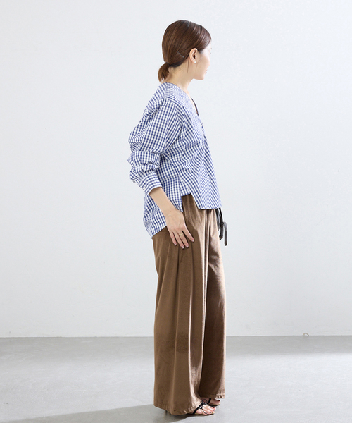 IENA(イエナ)の「《新色/追加》MA/RE/マレ カシュクールシャツ SIGNITURE SH(シャツ/ブラウス・レディース・ブルー/ブラック・FREE)」の19枚目の写真
