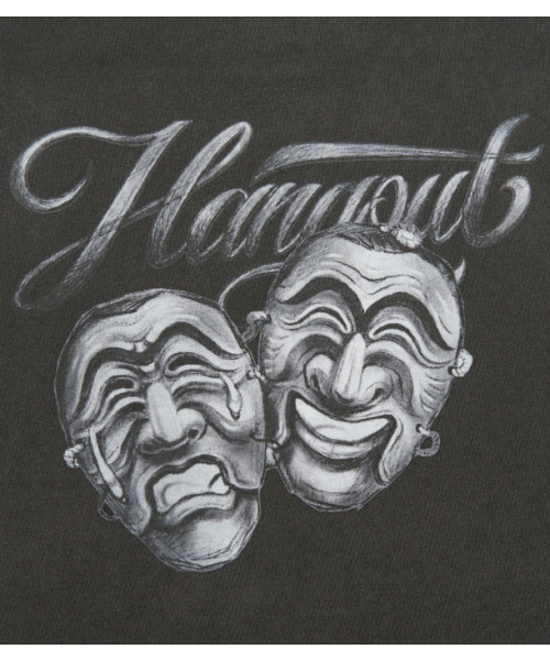 HANG OUTの「X タトゥーイズム スマイルクライ ハフェタル Tシャツ (チャコール)(Tシャツ/カットソー・メンズ・チャコール・MEDIUM/LARGE/X-LARGE)」の5枚目の写真