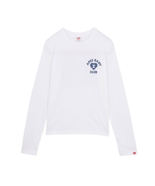 APEE BY A BATHING APE(エイピーバイアベイシングエイプ)の「CAMO APEE BABY PRINTED LS TEE #1(Tシャツ/カットソー・レディース・ブルー系その他2/ホワイト×ブルー/ブルー系その他/ホワイト×ピンク・X-SMALL/SMALL)」の1枚目の写真
