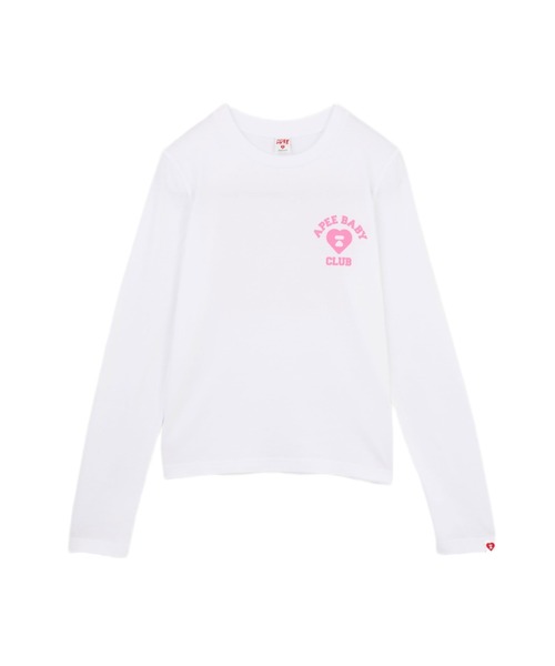 APEE BY A BATHING APE(エイピーバイアベイシングエイプ)の「CAMO APEE BABY PRINTED LS TEE #1(Tシャツ/カットソー・レディース・ブルー系その他2/ホワイト×ブルー/ブルー系その他/ホワイト×ピンク・X-SMALL/SMALL)」の2枚目の写真