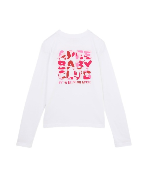 APEE BY A BATHING APE(エイピーバイアベイシングエイプ)の「CAMO APEE BABY PRINTED LS TEE #1(Tシャツ/カットソー・レディース・ブルー系その他2/ホワイト×ブルー/ブルー系その他/ホワイト×ピンク・X-SMALL/SMALL)」の6枚目の写真
