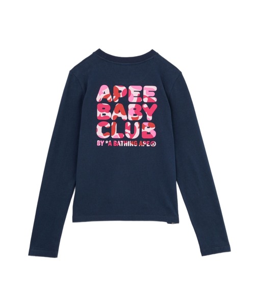 APEE BY A BATHING APE(エイピーバイアベイシングエイプ)の「CAMO APEE BABY PRINTED LS TEE #1(Tシャツ/カットソー・レディース・ブルー系その他2/ホワイト×ブルー/ブルー系その他/ホワイト×ピンク・X-SMALL/SMALL)」の8枚目の写真
