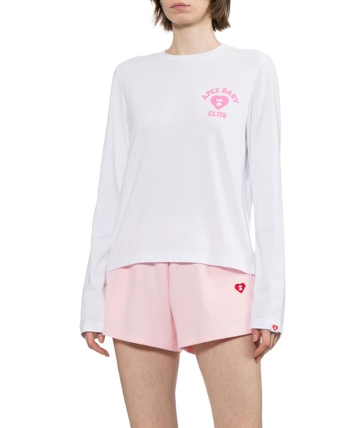 APEE BY A BATHING APE(エイピーバイアベイシングエイプ)の「CAMO APEE BABY PRINTED LS TEE #1(Tシャツ/カットソー・レディース・ブルー系その他2/ホワイト×ブルー/ブルー系その他/ホワイト×ピンク・X-SMALL/SMALL)」の10枚目の写真