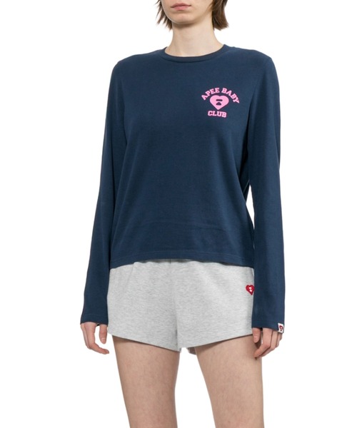 APEE BY A BATHING APE(エイピーバイアベイシングエイプ)の「CAMO APEE BABY PRINTED LS TEE #1(Tシャツ/カットソー・レディース・ブルー系その他2/ホワイト×ブルー/ブルー系その他/ホワイト×ピンク・X-SMALL/SMALL)」の12枚目の写真