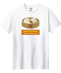 NIPOP(ニポップ) 半袖Tシャツ メンズ 肉まん 中華料理 イラスト ロゴ プリント Tシャツ 半袖 カットソー トップス インバウンド お土産 レディース ユニセックス