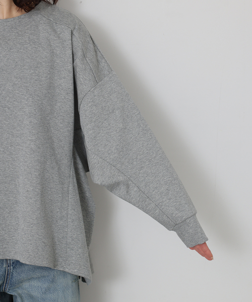 JOURNAL STANDARD LUXE（ジャーナルスタンダード　ラックス）の「ディペンドプルオーバー（Tシャツ/カットソー・レディース・グレー/ブラック・FREE）」の5枚目の写真