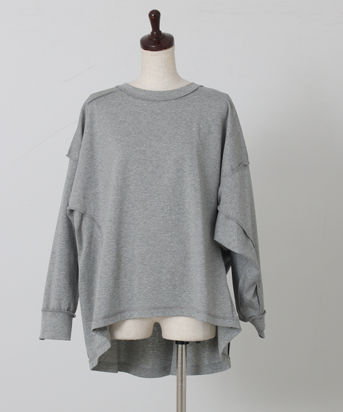 JOURNAL STANDARD LUXE（ジャーナルスタンダード　ラックス）の「ディペンドプルオーバー（Tシャツ/カットソー・レディース・グレー/ブラック・FREE）」の8枚目の写真