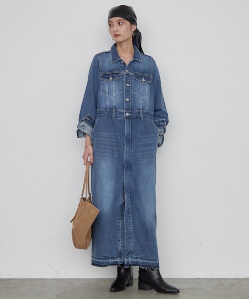 LOUNGEDRESS（ラウンジドレス）の「《3サイズ展開》デニムマキシワンピース（ワンピース・レディース・ブルー・36/40/38）」の2枚目の写真