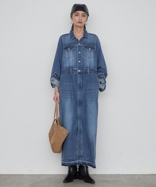 LOUNGEDRESS（ラウンジドレス）の「《3サイズ展開》デニムマキシワンピース（ワンピース・レディース・ブルー・36/40/38）」の3枚目の写真