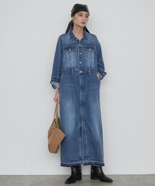 LOUNGEDRESS（ラウンジドレス）の「《3サイズ展開》デニムマキシワンピース（ワンピース・レディース・ブルー・36/40/38）」の5枚目の写真