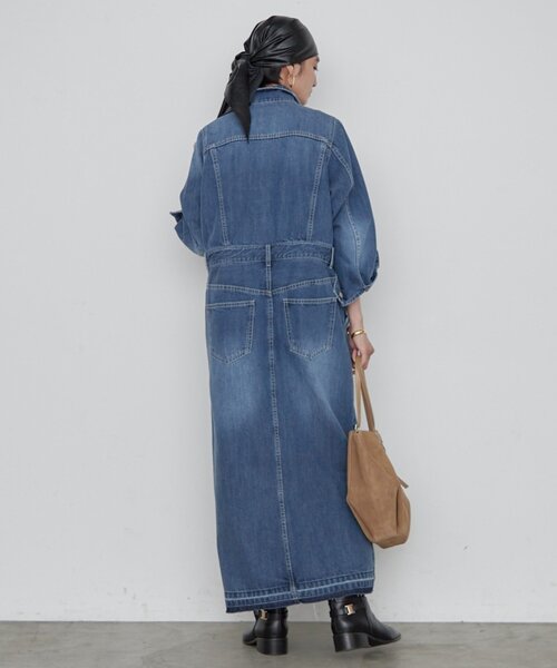 LOUNGEDRESS（ラウンジドレス）の「《3サイズ展開》デニムマキシワンピース（ワンピース・レディース・ブルー・36/40/38）」の7枚目の写真